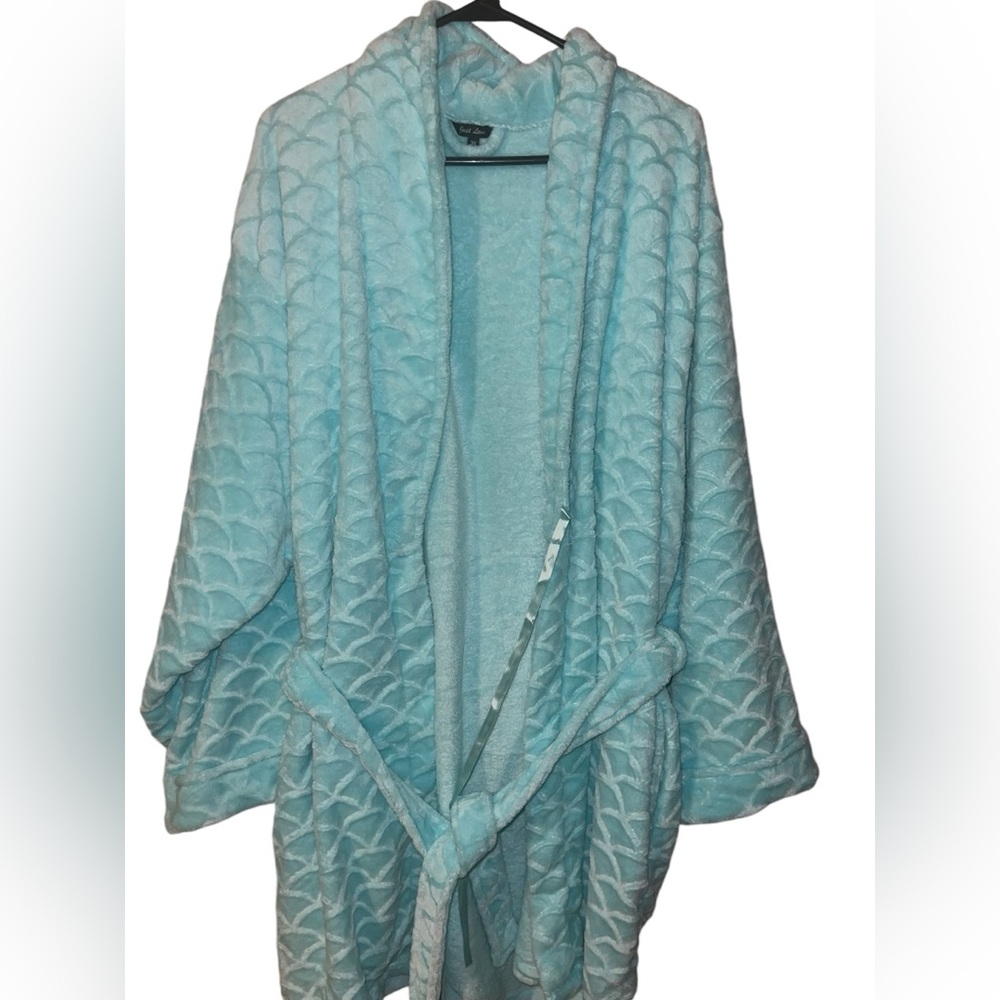 NWOT Just Love Kimono Women’s Teal Scalloped Robe Size 3XL